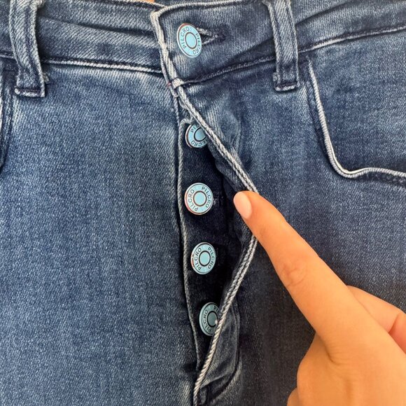 Pilcro Dark Blue Flare Jeans - Picture 3 of 13